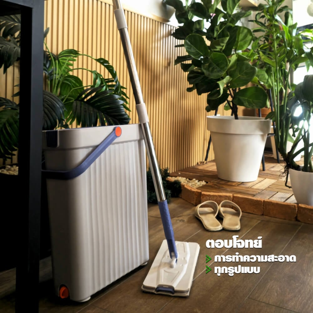 ชุดถังปั่นม็อบ SJEASYMOP รุ่น SCRAPER สีเทา_11